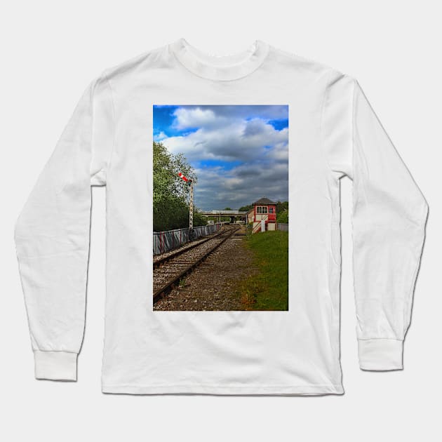 Orton Mere Station and signal box Long Sleeve T-Shirt by avrilharris